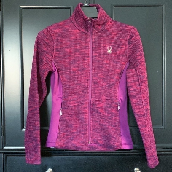 SPYDER Endure Full Zip Mid-Weight Core Sweater - Magenta Multi - Picture 1 of 16